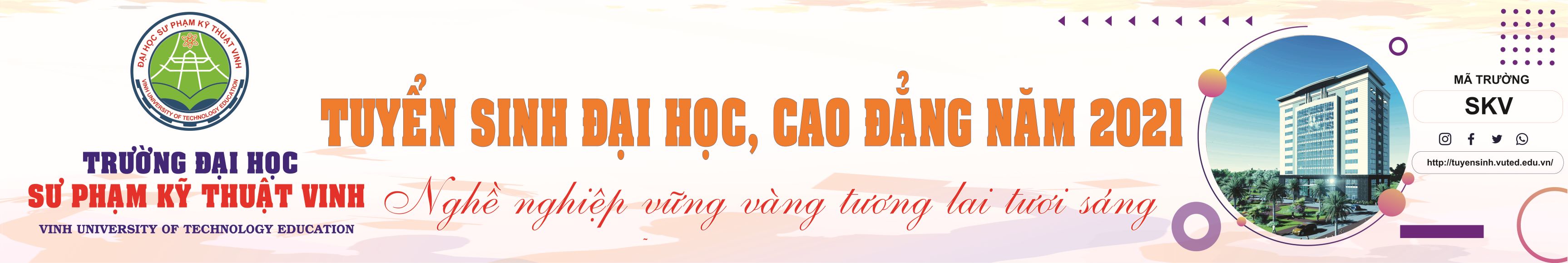 ĐH SPKT Vinh TB tuyển sinh liên thông trình độ đại học năm 2021 ĐH SPKT Vinh TB tuyển sinh liên thông trình độ đại học năm 2021