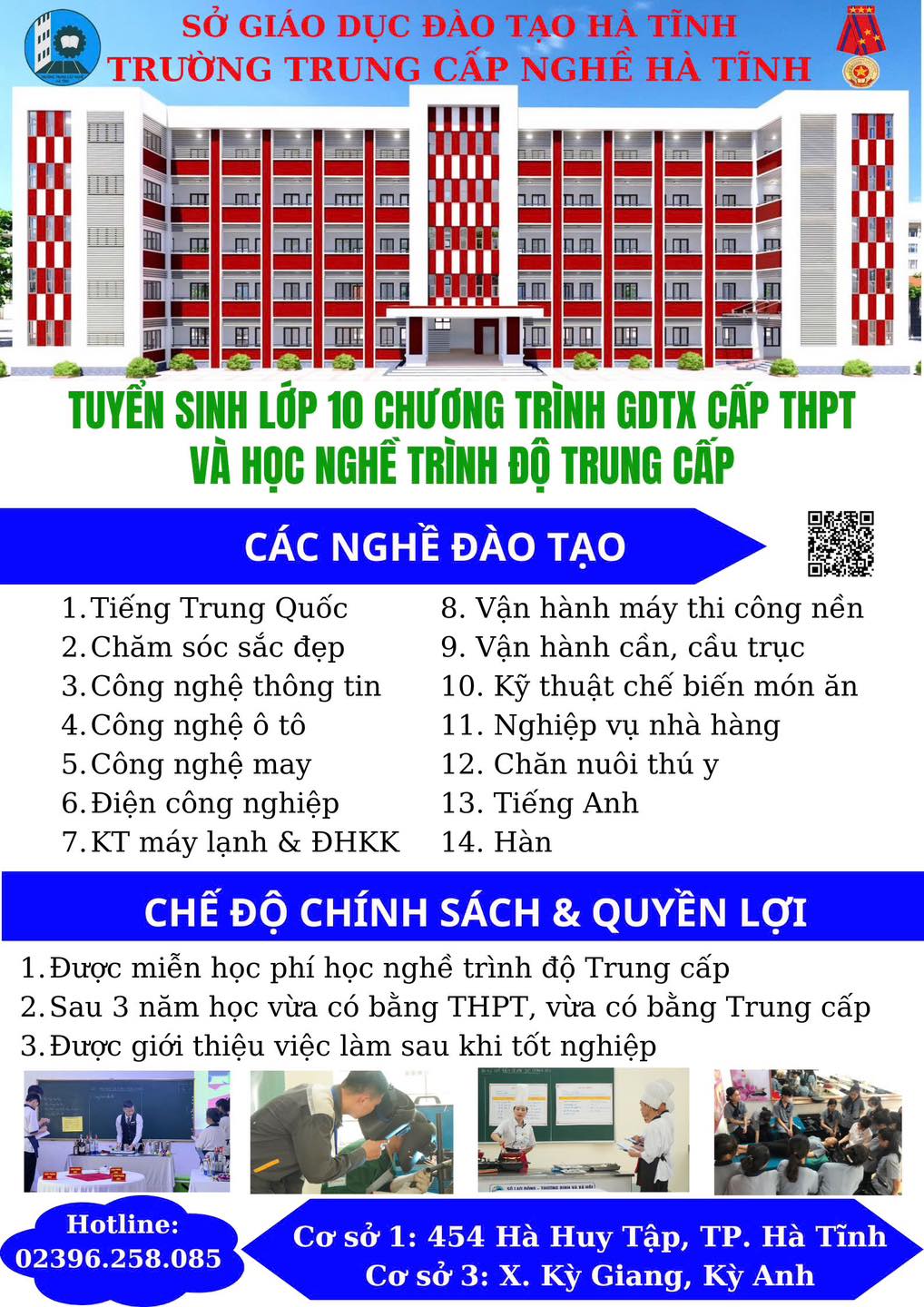THÔNG BÁO TUYỂN SINH TRUNG CẤP (KẾT HỢP HỌC GDTX) NĂM HỌC 2025-2026